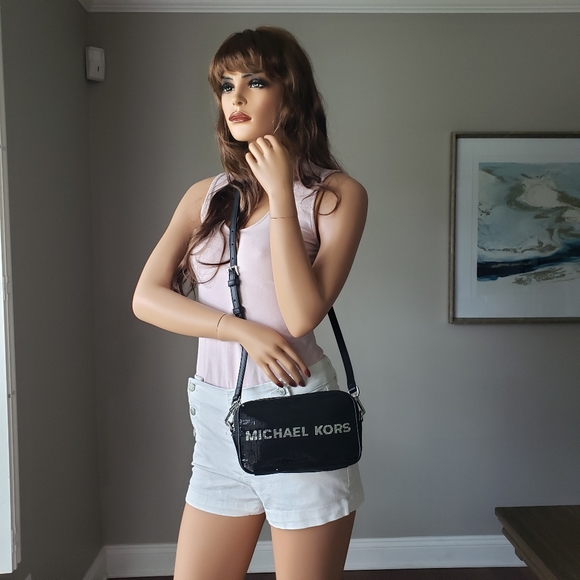 🌺NWT Michael Kors SM Kenly sequin crossbody bag - Picture 3 of 11